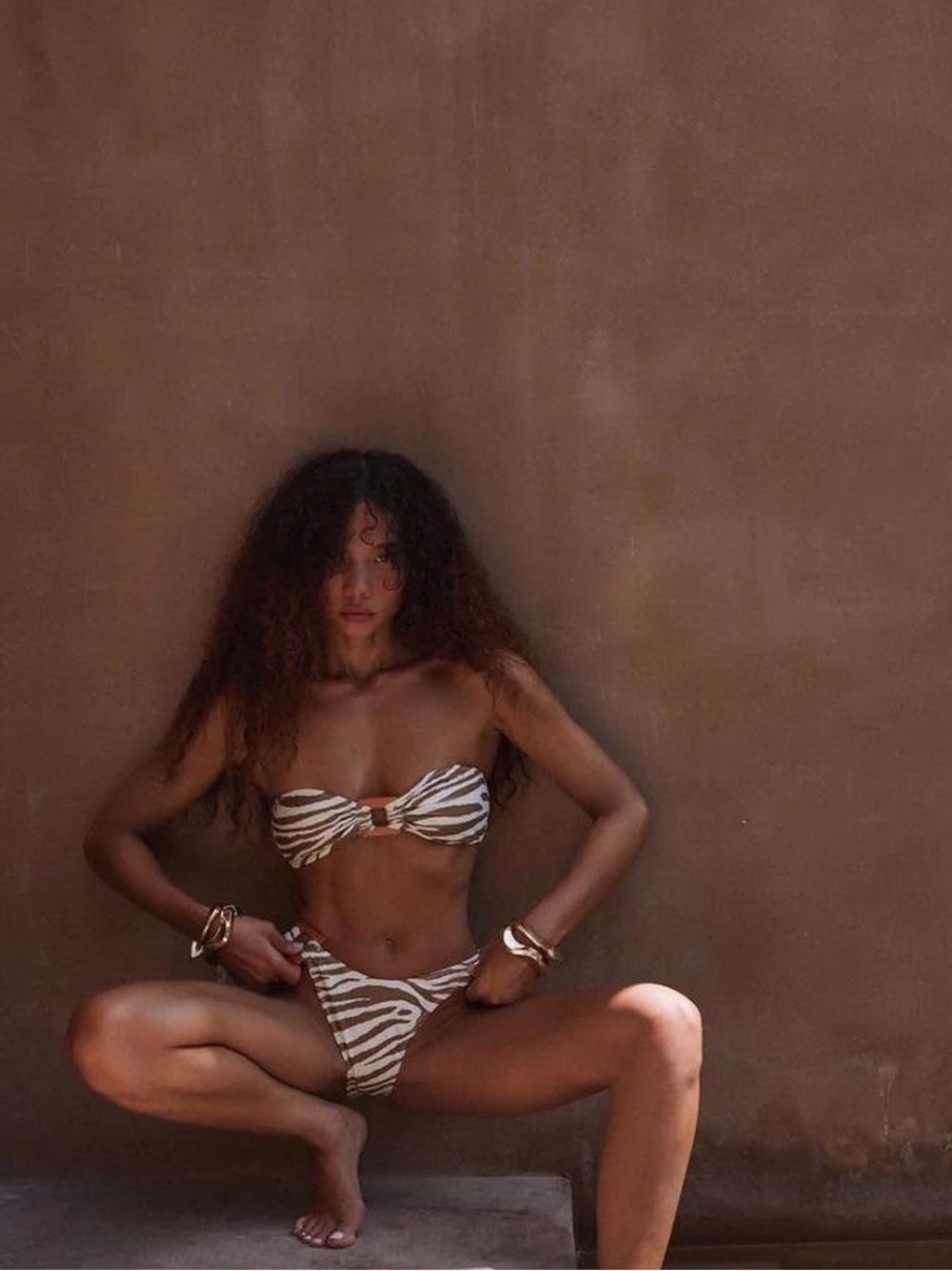 SAME Los Angeles Zebra swimsuit